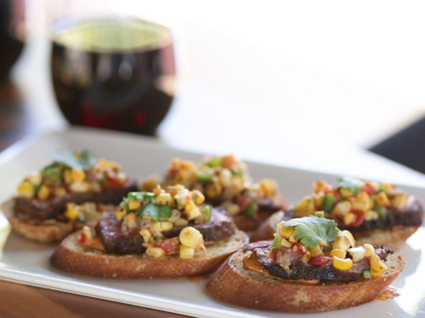 Firecracker NY Strip Brushetta, Chipotle Mayo, Roasted Corn Salsa